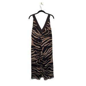 RARE! Handmade in Paris ANiKALENASKÄRSTRÖM 100% Silk Zebra Print Dress Size EU 8